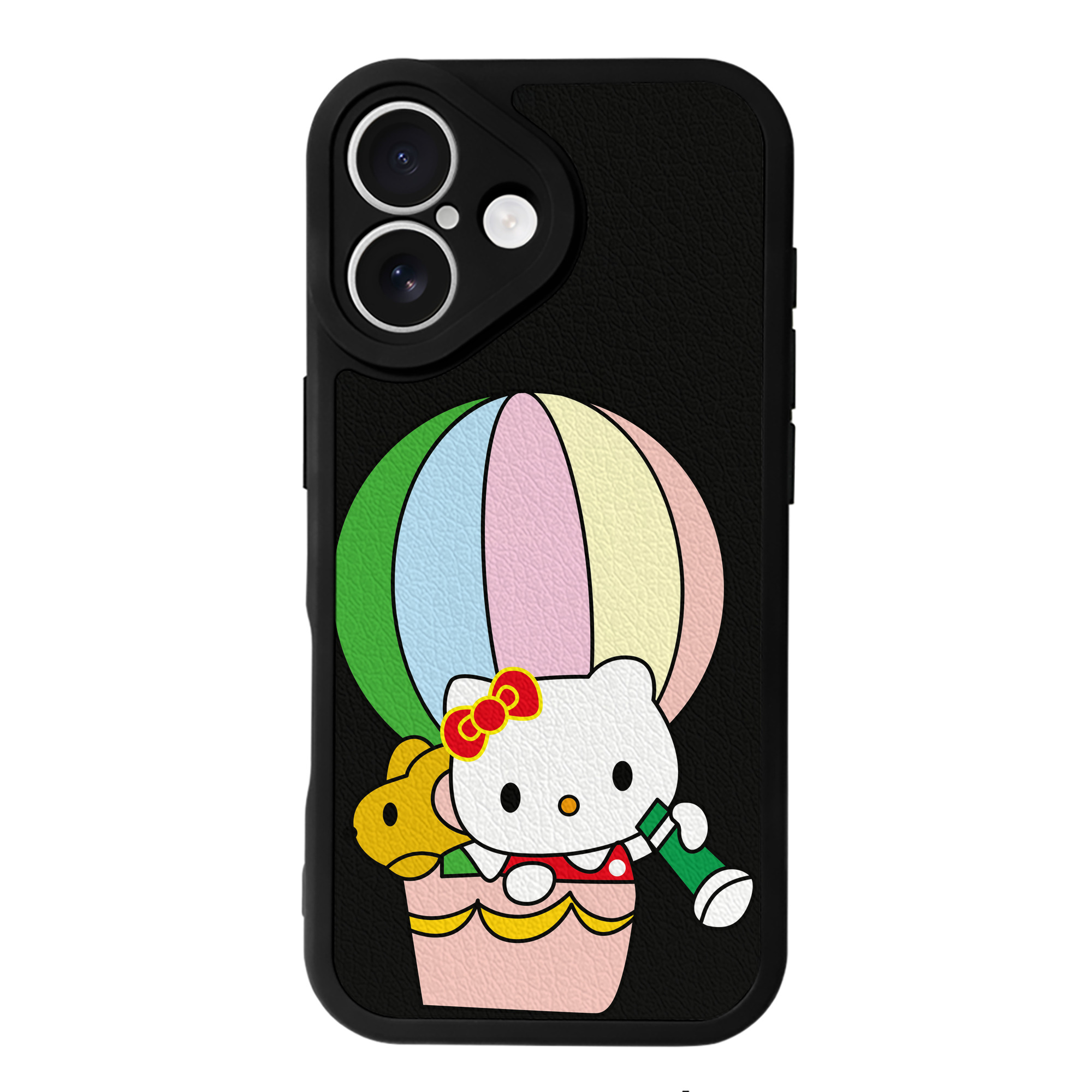 （画像用） Hello Kitty ハローキティ 【iPhone 16シリーズ対応】シリコンスマホケース（レザー調） 材質：シリコン